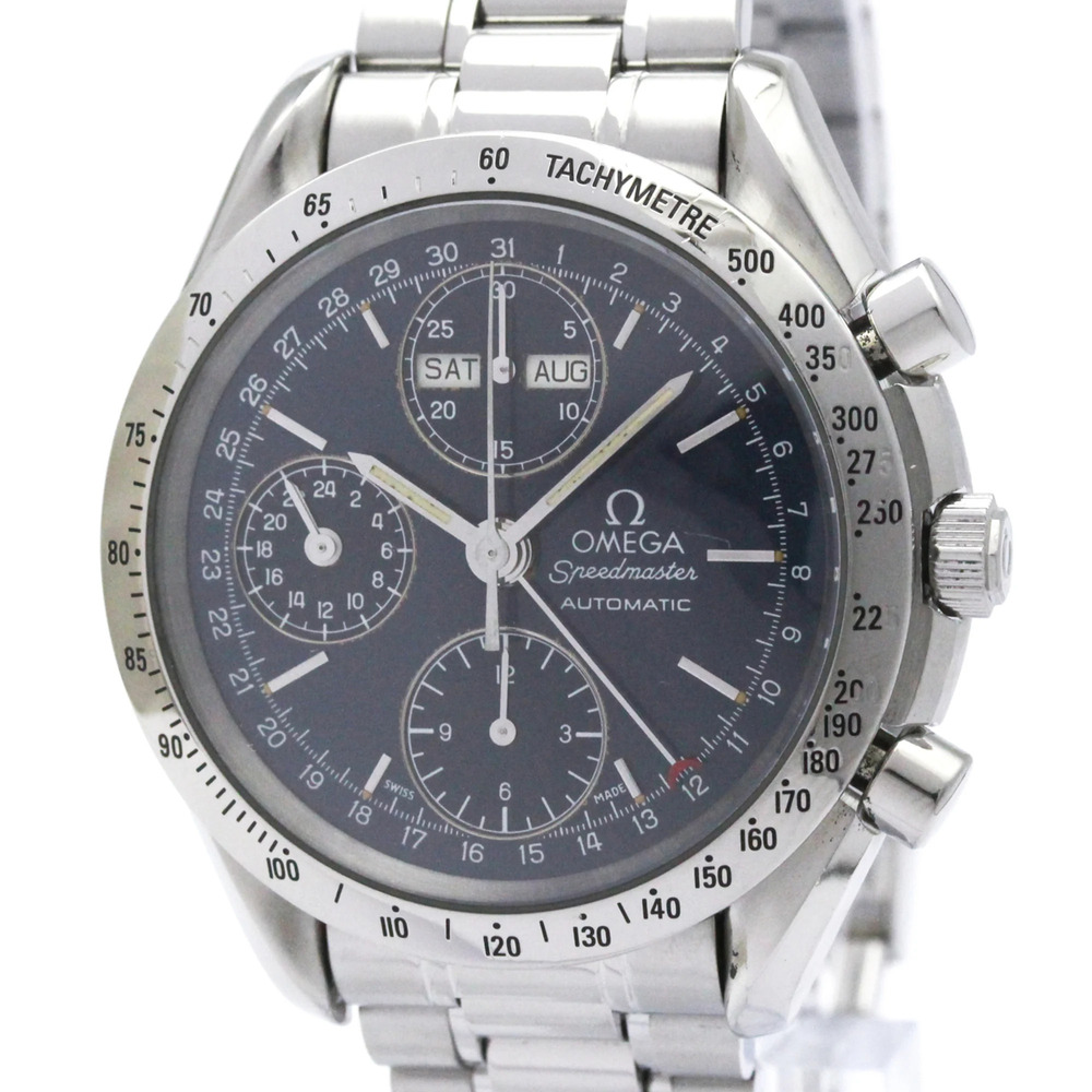 OMEGA Speedmaster Triple Date Steel Automatic Watch 3521.80 Polished